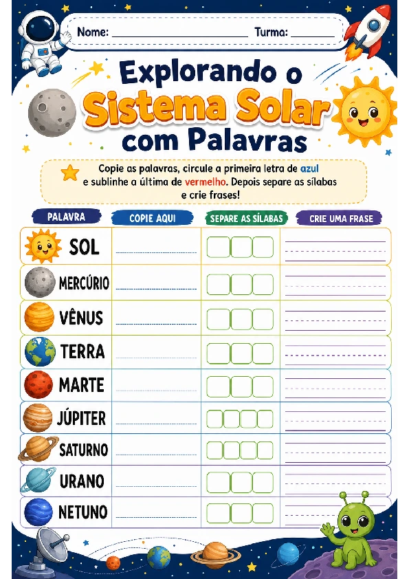 Material pronto de alfabetização